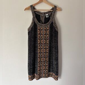 M By Missoni Sleeveless Metallic Knit Sleeveless Shift Dress Size 10